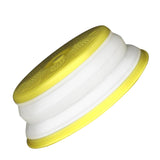 Dish Cover Foldable Drain Basket Dustproof Microwave Cover Splatter Guard for Home Cooking Yellow