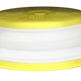 Dish Cover Foldable Drain Basket Dustproof Microwave Cover Splatter Guard for Home Cooking Yellow