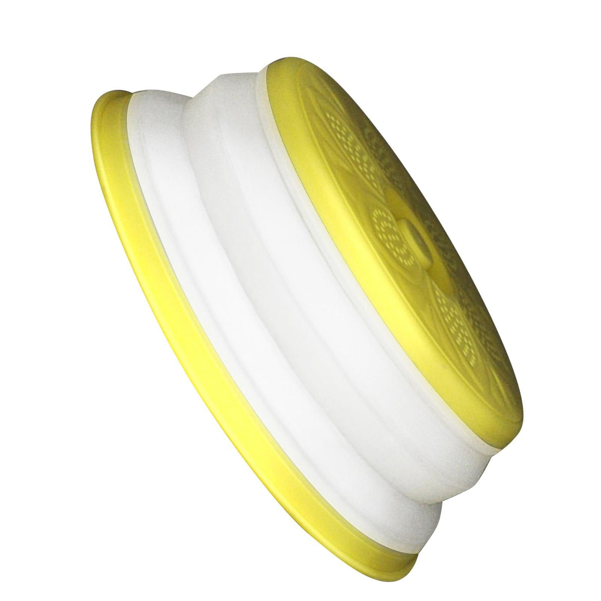 Dish Cover Foldable Drain Basket Dustproof Microwave Cover Splatter Guard for Home Cooking Yellow