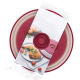Dish Cover Foldable Drain Basket Dustproof Microwave Cover Splatter Guard for Home Cooking Red