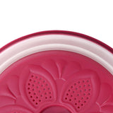 Dish Cover Foldable Drain Basket Dustproof Microwave Cover Splatter Guard for Home Cooking Red