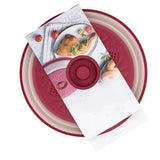 Dish Cover Foldable Drain Basket Dustproof Microwave Cover Splatter Guard for Home Cooking Red - Extra Image