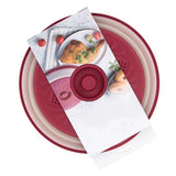 Dish Cover Foldable Drain Basket Dustproof Microwave Cover Splatter Guard for Home Cooking Red - Extra Image