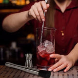 Cocktail Mixing Spoon Muddler and 15ml 30ml Jigger Stainless Steel Bar Tool Set for Home - Rear View