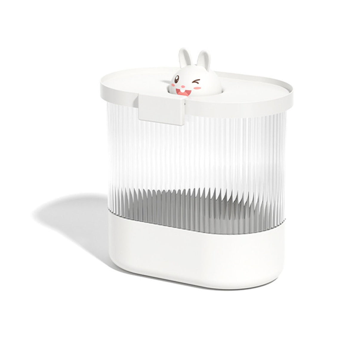 Rice Bucket Damp Proof Sealing Thickened PP PET Grain Storage Tank for Home Flour Dog Food L White Rabbit