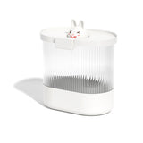 Rice Bucket Damp Proof Sealing Thickened PP PET Grain Storage Tank for Home Flour Dog Food L White Rabbit