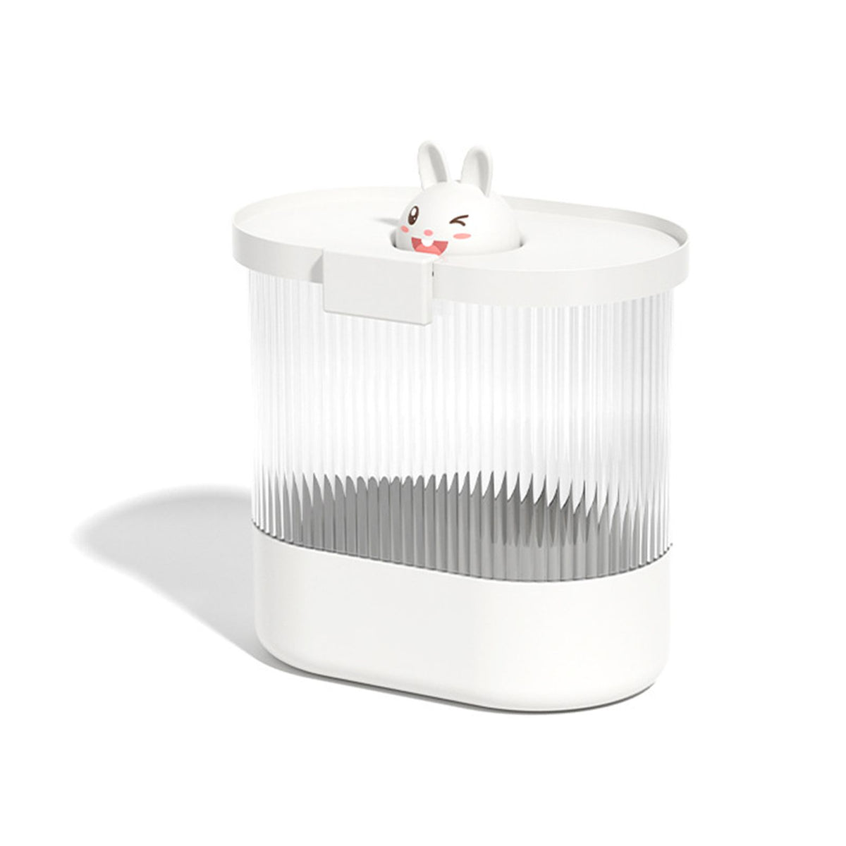 Rice Bucket Damp Proof Sealing Thickened PP PET Grain Storage Tank for Home Flour Dog Food L White Rabbit