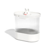 Rice Bucket Damp Proof Sealing Thickened PP PET Grain Storage Tank for Home Flour Dog Food L White Rabbit