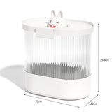 Rice Bucket Damp Proof Sealing Thickened PP PET Grain Storage Tank for Home Flour Dog Food L White Rabbit - Extra Image