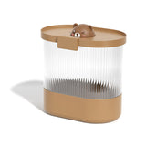 Rice Bucket Damp Proof Sealing Thickened PP PET Grain Storage Tank for Home Flour Dog Food L Brown Bear - Front View