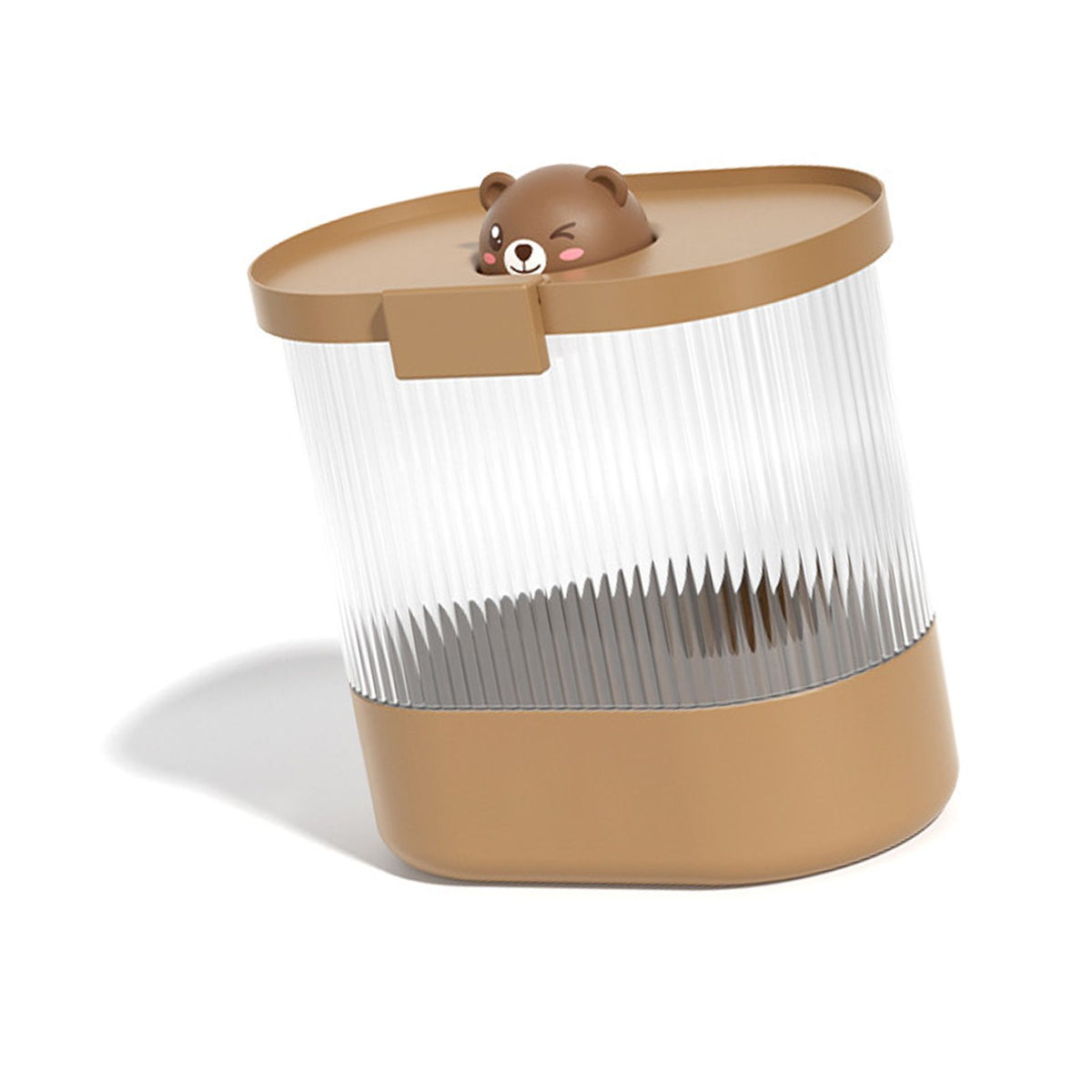 Rice Bucket Damp Proof Sealing Thickened PP PET Grain Storage Tank for Home Flour Dog Food L Brown Bear