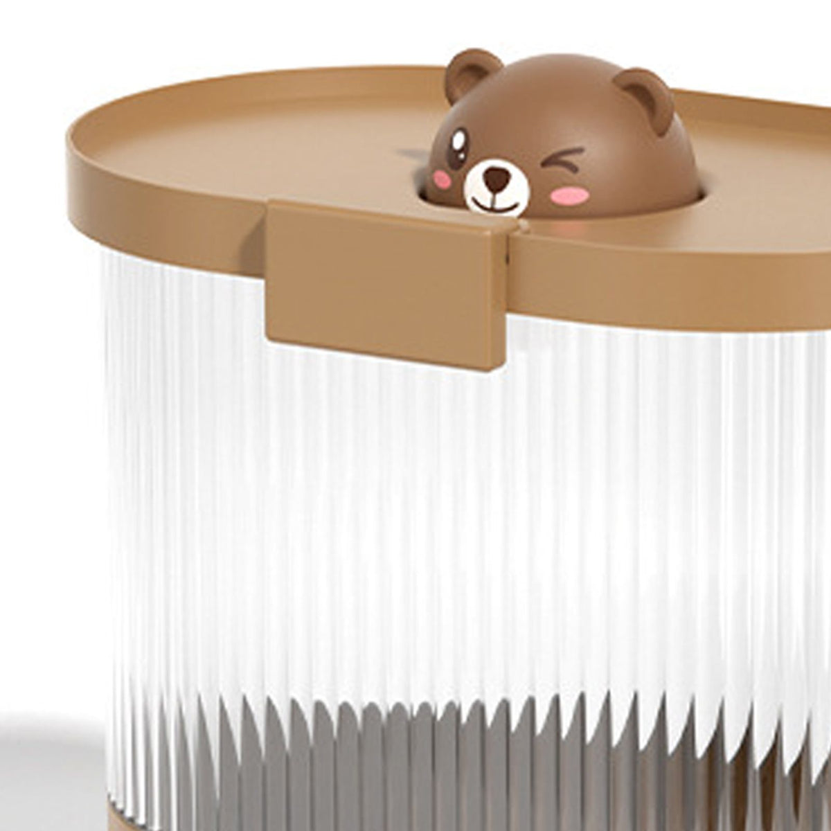 Rice Bucket Damp Proof Sealing Thickened PP PET Grain Storage Tank for Home Flour Dog Food L Brown Bear