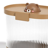Rice Bucket Damp Proof Sealing Thickened PP PET Grain Storage Tank for Home Flour Dog Food L Brown Bear