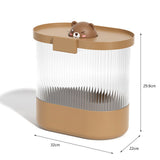 Rice Bucket Damp Proof Sealing Thickened PP PET Grain Storage Tank for Home Flour Dog Food L Brown Bear