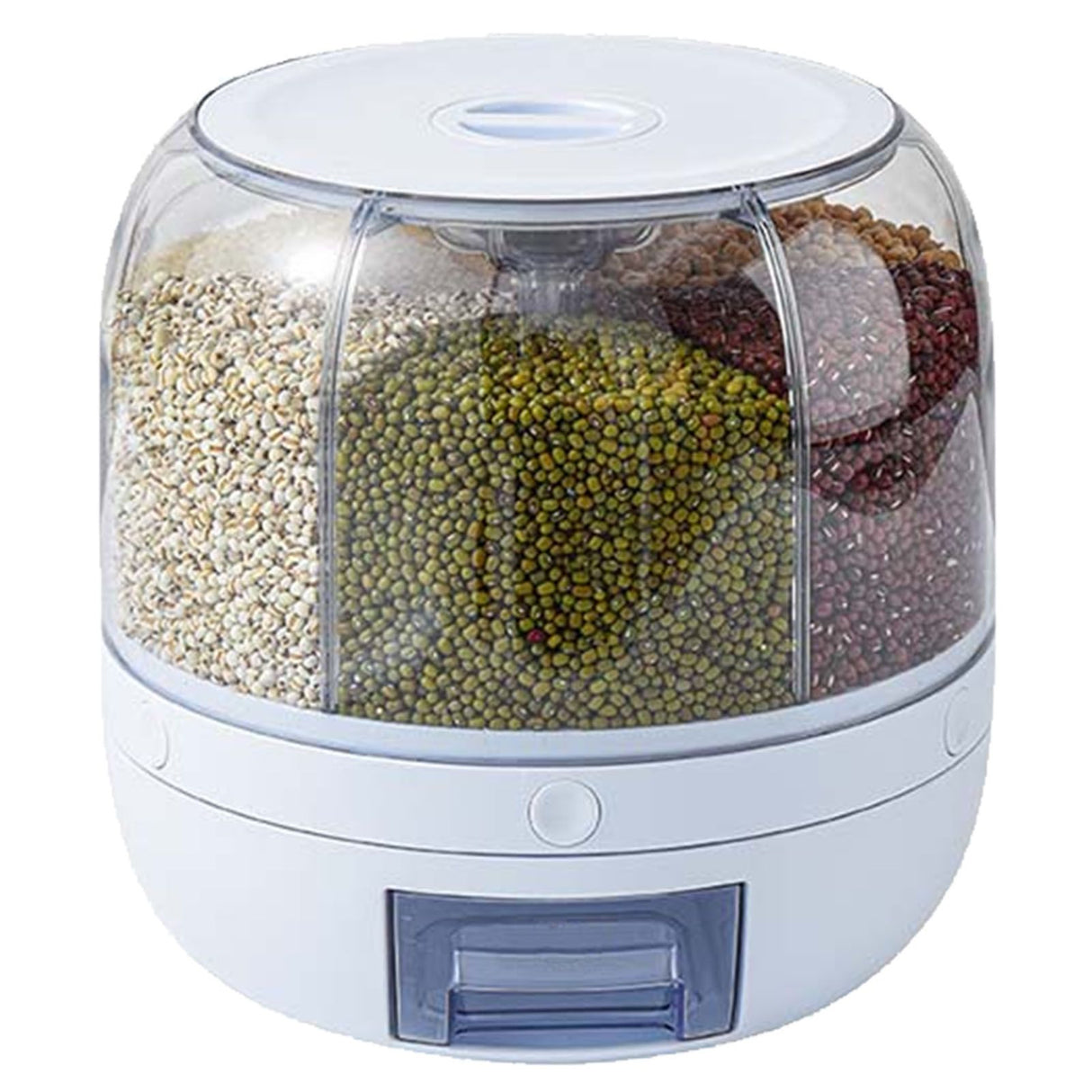 Grains Separate Storage Box Sealed Rotating Rice Bucket Home Insect Damp Proof Rice Storage Tank L 27x27cm/10.6x10.6in