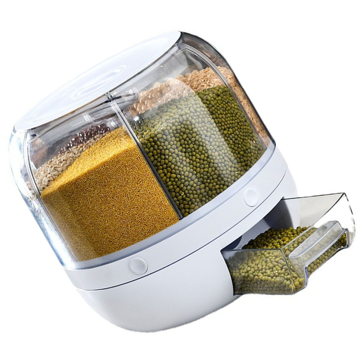 Grains Separate Storage Box Sealed Rotating Rice Bucket Home Insect Damp Proof Rice Storage Tank L 27x27cm/10.6x10.6in