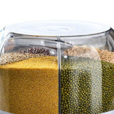 Grains Separate Storage Box Sealed Rotating Rice Bucket Home Insect Damp Proof Rice Storage Tank L 27x27cm/10.6x10.6in