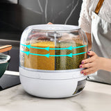 Grains Separate Storage Box Sealed Rotating Rice Bucket Home Insect Damp Proof Rice Storage Tank L 27x27cm/10.6x10.6in - Extra Image