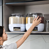 Grains Separate Storage Box Sealed Rotating Rice Bucket Home Insect Damp Proof Rice Storage Tank L 27x27cm/10.6x10.6in