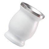 8oz 304 Stainless Steel Gourd Cup Double Layers Vacuum Insulation Cup with Straw Brush White