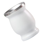 8oz 304 Stainless Steel Gourd Cup Double Layers Vacuum Insulation Cup with Straw Brush White