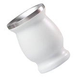 8oz 304 Stainless Steel Gourd Cup Double Layers Vacuum Insulation Cup with Straw Brush White - Top-Down View