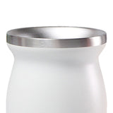 8oz 304 Stainless Steel Gourd Cup Double Layers Vacuum Insulation Cup with Straw Brush White - Low Angle