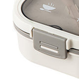 2 Layer Plastic Salad Lunch Box Microwave Safe Salad Lunch Container Portable Fruit Fat Reducing Light Food Picnic Box for Office Workers White, 1700ml