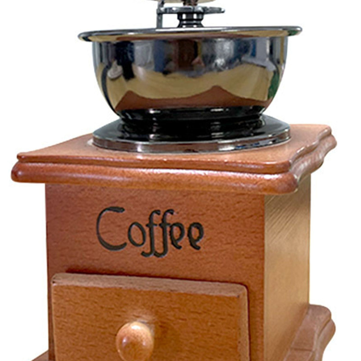 Manual Coffee Grinder Italian Retro Portable Stainless Steel Brown Hand Crank Coffee Mill for Home