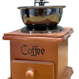Manual Coffee Grinder Italian Retro Portable Stainless Steel Brown Hand Crank Coffee Mill for Home - Close-Up Angle