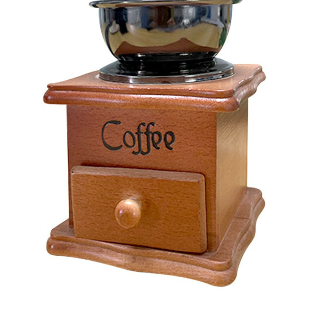 Manual Coffee Grinder Italian Retro Portable Stainless Steel Brown Hand Crank Coffee Mill for Home
