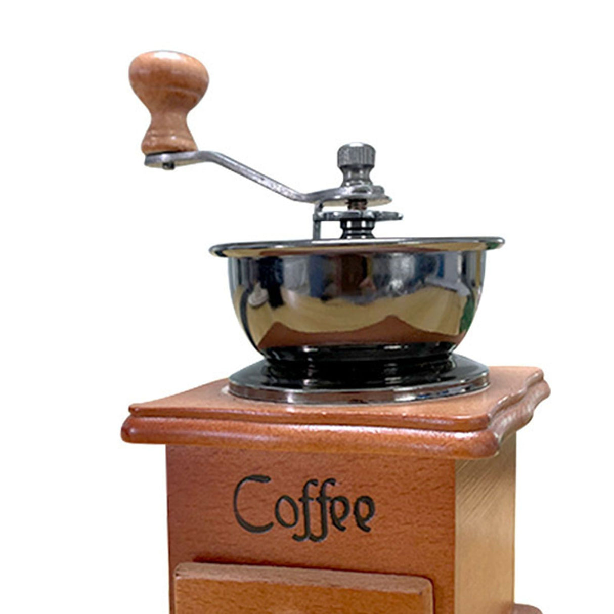 Manual Coffee Grinder Italian Retro Portable Stainless Steel Brown Hand Crank Coffee Mill for Home