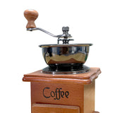 Manual Coffee Grinder Italian Retro Portable Stainless Steel Brown Hand Crank Coffee Mill for Home