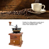 Manual Coffee Grinder Italian Retro Portable Stainless Steel Brown Hand Crank Coffee Mill for Home