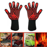 BBQ Gloves 1472℉ Heat Resistant Grilling Gloves Nonslip Silicone for Barbecue Cooking Baking