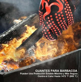 BBQ Gloves 1472℉ Heat Resistant Grilling Gloves Nonslip Silicone for Barbecue Cooking Baking - Extra Image