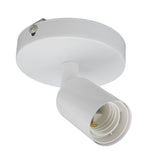 E26 E27 Wall Lamp Holder Modern Simple Wall Lamp Base for Bedroom Living Room Showcase 85‑265V White - Extra Image