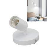 E26 E27 Wall Lamp Holder Modern Simple Wall Lamp Base for Bedroom Living Room Showcase 85‑265V White - Extra Image