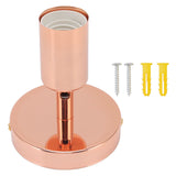 E27 E26 Wall Lamp Base 180 Degrees Up and Down Adjustable Iron Decoration Bulb Socket for Bedroom Living Room Rose Gold