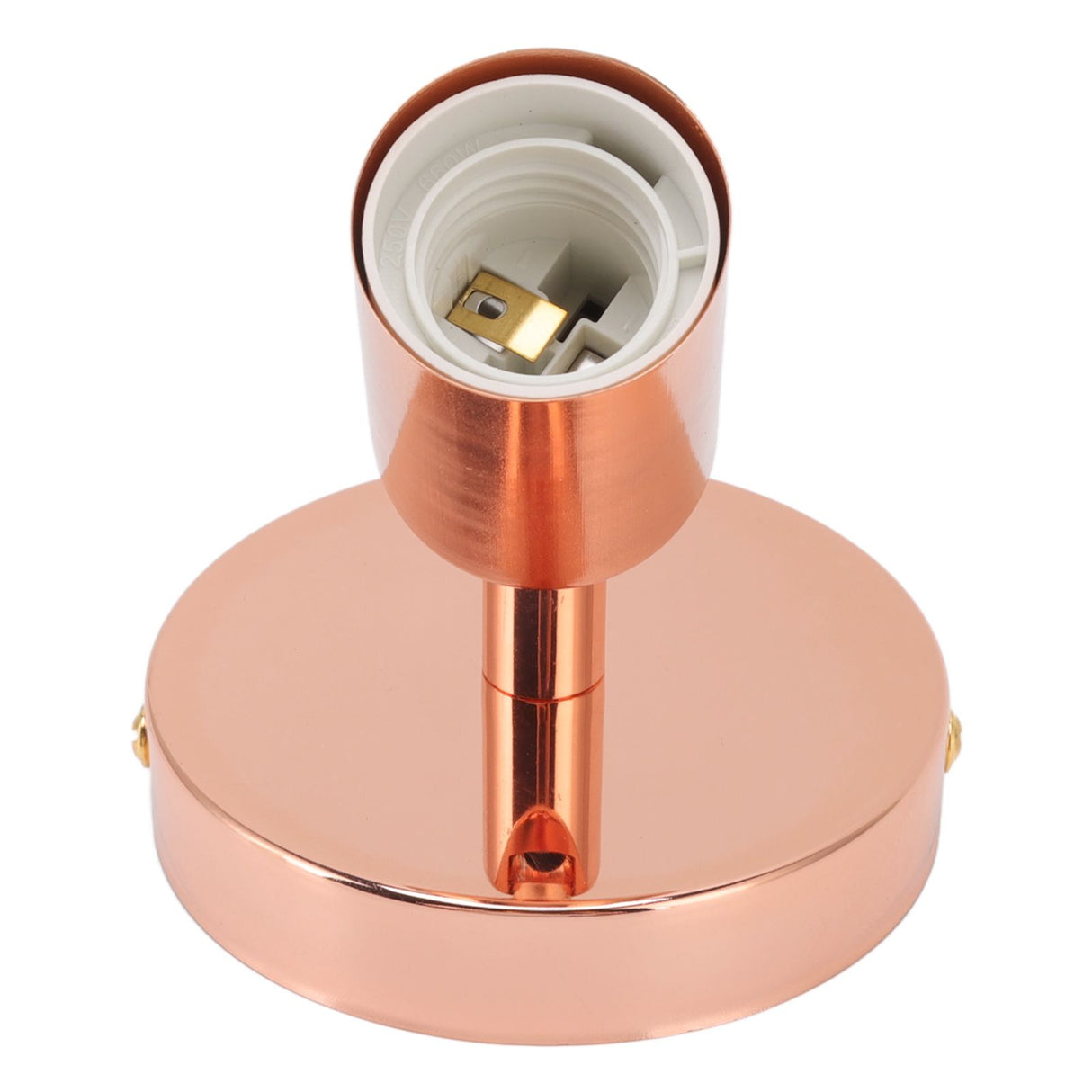 E27 E26 Wall Lamp Base 180 Degrees Up and Down Adjustable Iron Decoration Bulb Socket for Bedroom Living Room Rose Gold