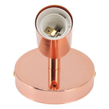 E27 E26 Wall Lamp Base 180 Degrees Up and Down Adjustable Iron Decoration Bulb Socket for Bedroom Living Room Rose Gold - Side View