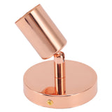 E27 E26 Wall Lamp Base 180 Degrees Up and Down Adjustable Iron Decoration Bulb Socket for Bedroom Living Room Rose Gold - Rear View