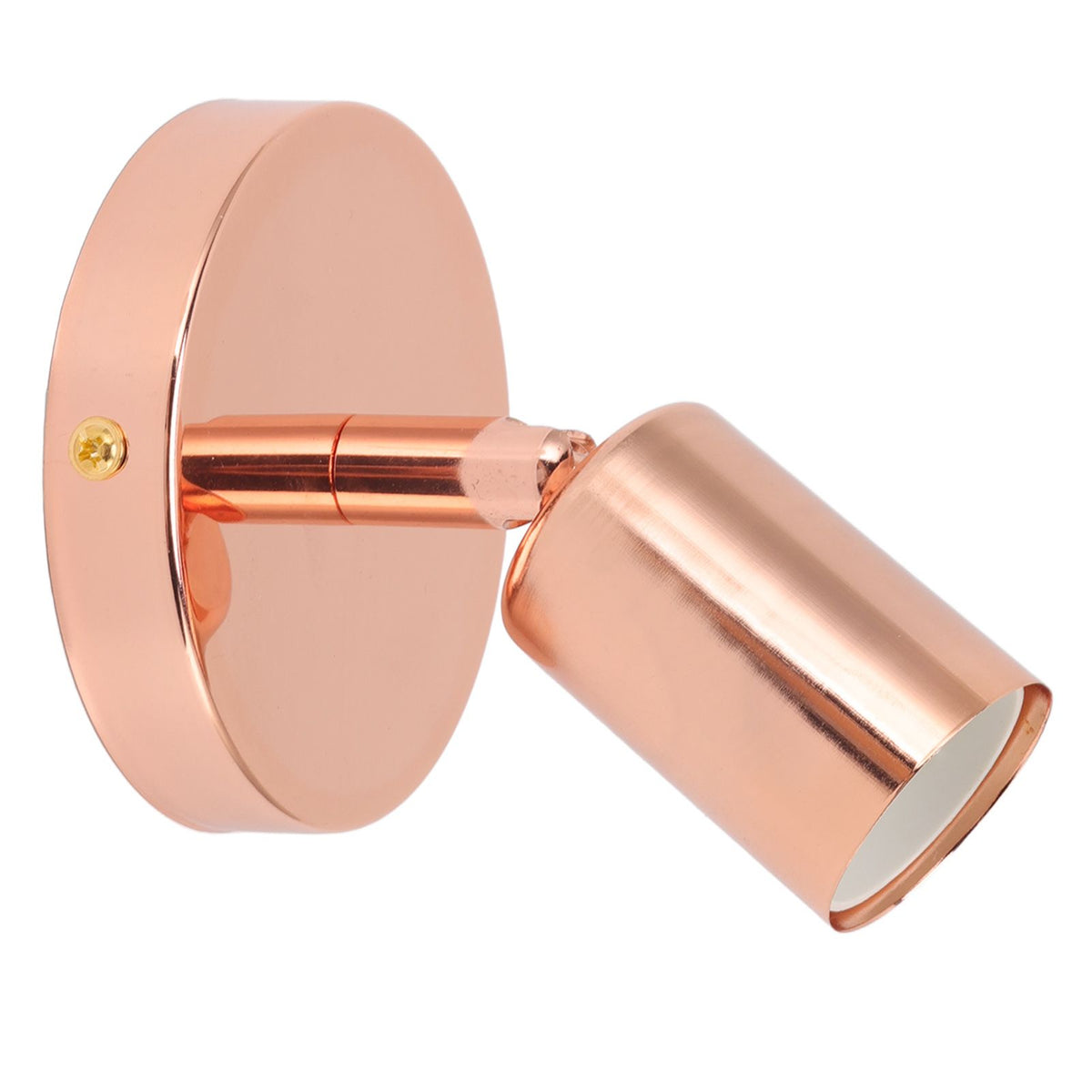 E27 E26 Wall Lamp Base 180 Degrees Up and Down Adjustable Iron Decoration Bulb Socket for Bedroom Living Room Rose Gold