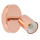 E27 E26 Wall Lamp Base 180 Degrees Up and Down Adjustable Iron Decoration Bulb Socket for Bedroom Living Room Rose Gold - Extra Image
