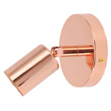 E27 E26 Wall Lamp Base 180 Degrees Up and Down Adjustable Iron Decoration Bulb Socket for Bedroom Living Room Rose Gold - Extra Image