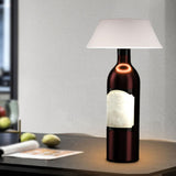 LED Wine Bottle Lamp Innovative Cordless Table Light with USB Cable for Hotel Restaurant Bar Decoration White - Extra Image
