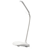 LED Desk Lamp Touch Control Three Level Color Temperature Stepless Dimming USB Charging Table Lamp White - Side View