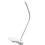 LED Desk Lamp Touch Control Three Level Color Temperature Stepless Dimming USB Charging Table Lamp White - Top-Down View