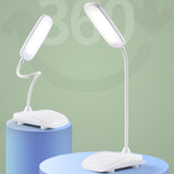 LED Desk Lamp Touch Control Three Level Color Temperature Stepless Dimming USB Charging Table Lamp White - 45-Degree Angle