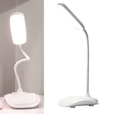 LED Desk Lamp Touch Control Three Level Color Temperature Stepless Dimming USB Charging Table Lamp White - Extra Image